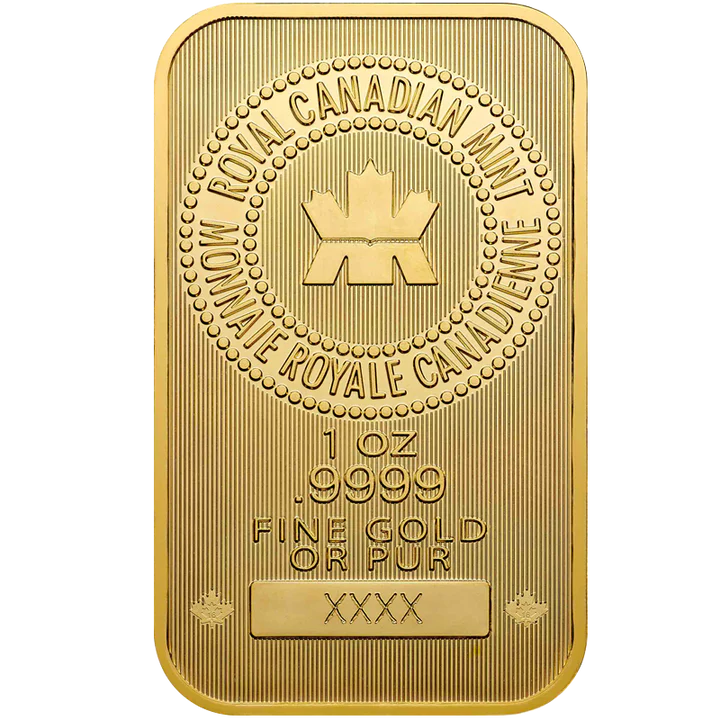 1 OZ Royal Canadian Mint Gold Bar AA Gold Toronto